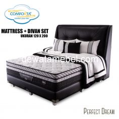 Mattress + Divan Set Size 120 - Comforta Perfect Dream 120 Set / Black